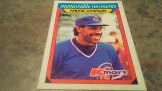 1988 TOPPS KMART MEMORABLE MOMENTS ANDRE DAWSON CHICAGO CUBS BASEBALL CARD# 9