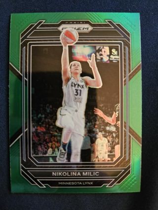 2023 Panini Prizm WNBA Green Prizm Nikolina Milivlc