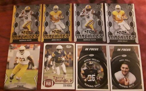 8 card Leaf Draft Sage Hit rookie rb's