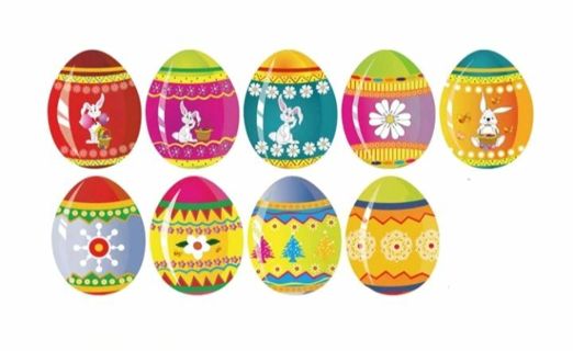 ⭐NEW⭐(9) Easter Egg Stickers BNWOT.