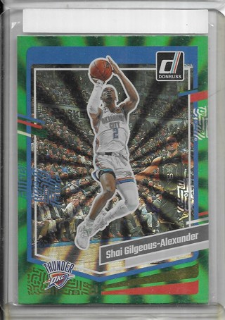 Shai Gilgeous Alexander 2023-24 Donruss Holo Green Laser #40