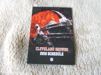 2010 Cleveland Browns Pocket Football Schedule 