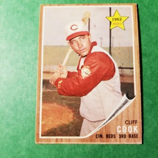 1962 - TOPPS EXMT - NRMT BASEBALL - CARD NO. 41 - CLIFF COOK ROOKIE  - REDS