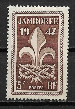 1947 France Sc587 6th World Boy Scout Jamboree MNH
