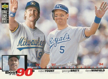 1995 Collectors Choice Milwaukee Brewers Baseball Card #54 Brett/Yount/Winfield