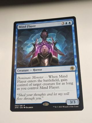 Magic the gathering mtg Mind Flayer rare card Forgotten Realms