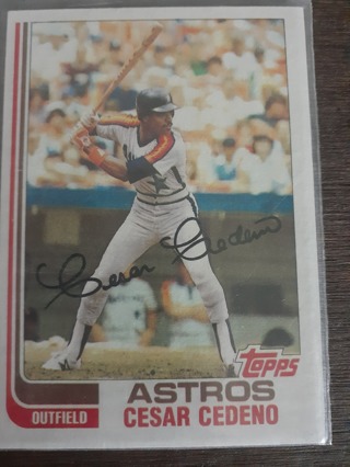 1982 Topps CESAR CEDENO Houston Astros Baseball Card