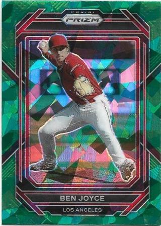 2023 PRIZM BEN JOYCE GREEN CRACKED ICE PRIZM REFRACTOR ROOKIE CARD