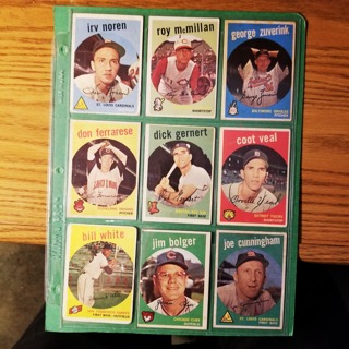 9 - LOT - 1959 TOPPS VARIOUS CONDITION. READ