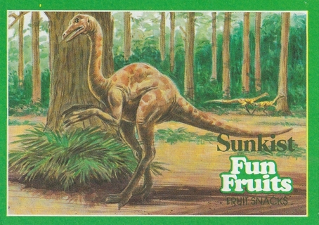 1987 Sunkist Fun Fruits Dinosaurs  STRUTHIOMIMUS #A10