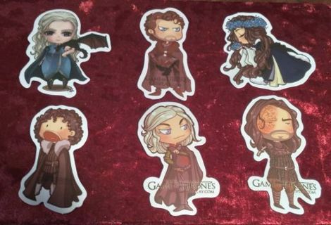 6 - "GAME OF THRONES (FIGURES) STICKERS 1 free Sticker with win