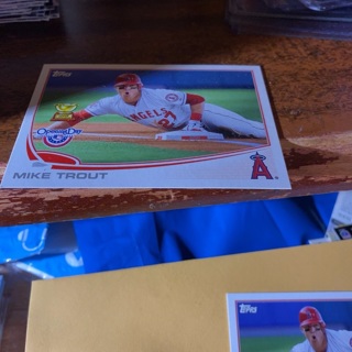 2013 topps opening day mike trout baseball card 