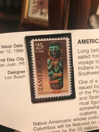 Scott #2426, Single 1989 Southwest Carved Figure 25c FVF MNH 