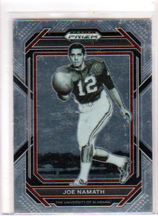 QB - Joe Namath, 2023 Panini Prizm Card #24, Alabama, New York Jets,  (EL2)