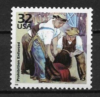 1998 Sc3184c Celebrate the Century: 1920's Prohibition Enforced MNH