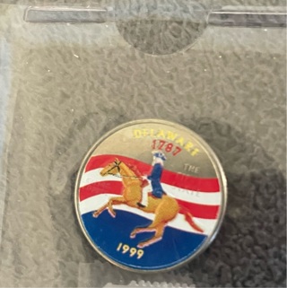 1999-D Delaware Statehood Commemorative Painted Quarter