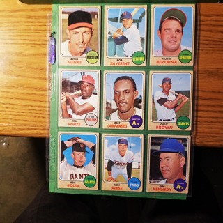 9 - LOT 1968 TOPPS - LOW TO MID GRADE - BASEBALL CARDS