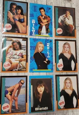 9 Beverly Hills 90210 Cards! 1991