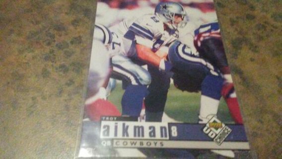 1999 UPPER DECK CHOICE TROY AIKMAN DALLAS COWBOYS FOOTBALL CARD# 44 HALL OF FAMER