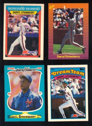 Darryl Strawberry 5 different Cards - New York Mets