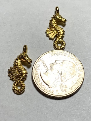 OCEAN CHARM~#9~GOLD~SET OF 2~FREE SHIPPING!