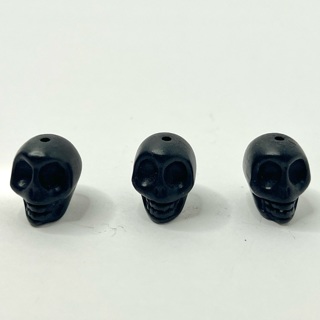 Large Black Skull Beads 