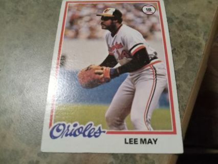 1978 TOPPS LEE MAY BALTIMORE ORIOLES BASEBALL CARD# 640