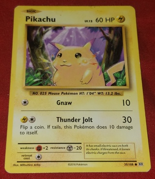 ⚡ Pokemon Card Pikachu 35/108⚡60 HP XY Evolutions