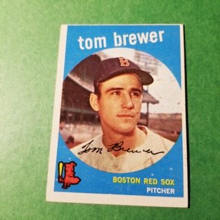 1959 - TOPPS EXMT - NRMT BASEBALL - CARD NO. 55 - TOM BREWER - RED SOX