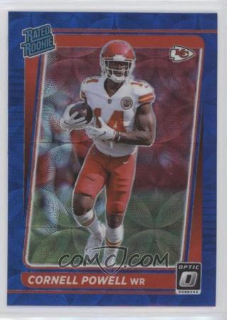 2021 Panini Donruss Optic - Blue Scope Prizm #240 - Rated Rookie - Cornell Powell 