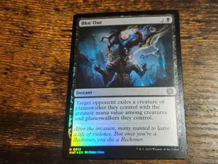 Magic the gathering mtg Blot out foil March of the Machine Aftermath