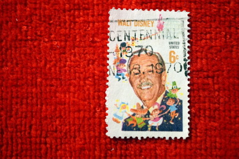 Scotts #1355 1968 6c " Walt Disney" U.S. Postage Stamp. 