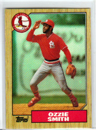 Ozzie Smith, 1987 Topps Card #749, St. Louis Cardinals, HOFr, (L3)