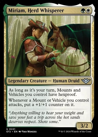 Miriam, Herd Whisperer Foil (221) Outlaws of Thunder Junction OTJ MTG Magic