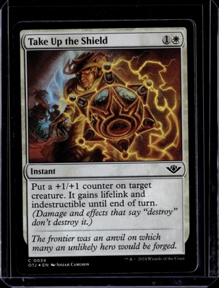 Take Up The Shield - 34 - Foil - OTJ - NM - MTG - Magic the Gathering