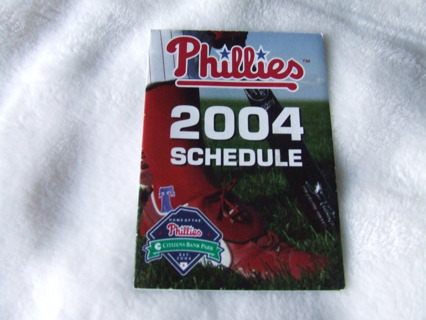 2004 Philadelphia Phillies Baseball Schedule 