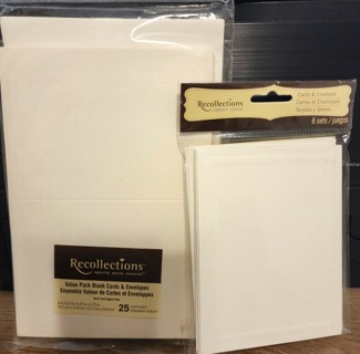 New - Recollections - Blank Cards & Envelopes - 2 packages