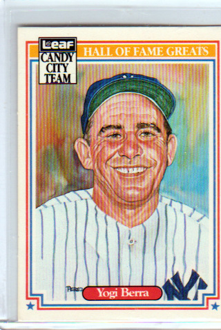 Yogi Berra, 1987 Leaf Donruss Hall of Fame Greats Card #H2, New York Yankees, HOFr, (L6)