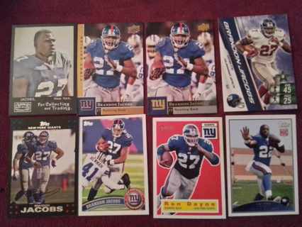 8 cards Giants Brandon Jacobs lot rc