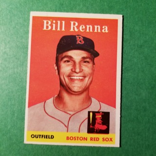 1958 - TOPPS EXMT - NRMT BASEBALL - CARD NO. 473 - BILL RENNA - RED SOX