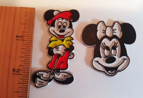 Vintage Mickey Mouse/Minnie Mouse Magnets