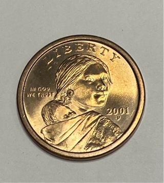 2001 P Sacagawea Golden Dollar Coin!