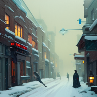 Listia Digital Collectible: Snowy day in the city