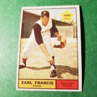 1961 - TOPPS BASEBALL CARD NO. 54 - EARL FRANCIS ROOKIE - PIRATES