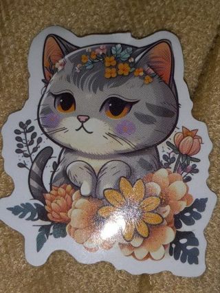 Adorable one small vinyl sticker no refunds regular mail only Very nice quality!