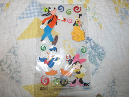 Disney Characters 3D Stickers Goofy Pluto Donald Duck Minnie Mouse Decals