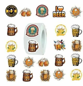 ➡️⭕(10) 1" I ❤️ BEER STICKERS!!⭕ BEVERAGE