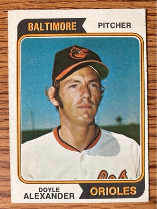 1974 Topps Doyle, Alexander baseball card