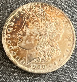 1900 O MORGAN DOLLAR Sharp with Beautiful Brown Toning