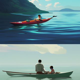 Listia Digital Collectible: Kayak in ocean and open sky
